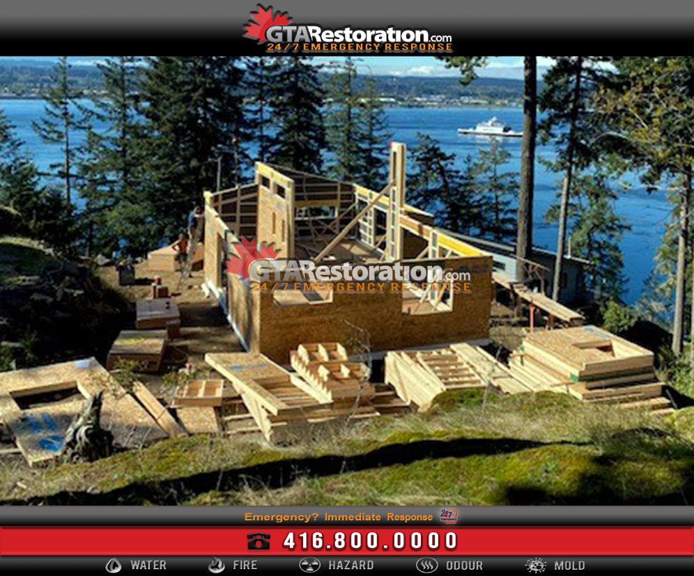 Owner-builder examining house plans on construction site, Affordable building materials stacked for custom home build, DIY homeowner painting new walls to cut costs, How To Build Your Own House And Save Money