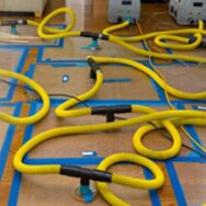 laminate floor drying